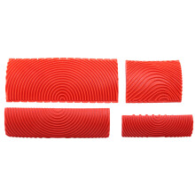 4PCS Wood Graining Tool Set Rubber Wood Graining Pattern Wall Paint Painting Tool for Wall Painting Decoration DIY