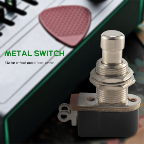Guitar Effects Pedal Box Momentary SPST Button Stomp Foot  Push Button Pack of 10 2