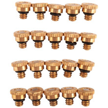 20 Pezzi Ugelli Nebulizzanti nel Ottone per Sistema di Raffreddamento 0,012 Pollici (0,3 Mm) Ugelli Spruzzatori di Acqua Nebulizzazione Raffreddamento