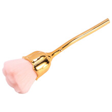Nail Dust Brush Rose Brush Nail Art Cleaning Brush Blush Powder Brush(Gold)