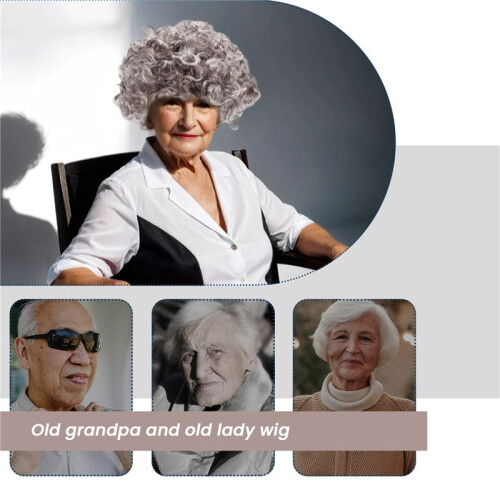 Parrucca Da Nonna nel Argento per Mamma Old Lady 2
