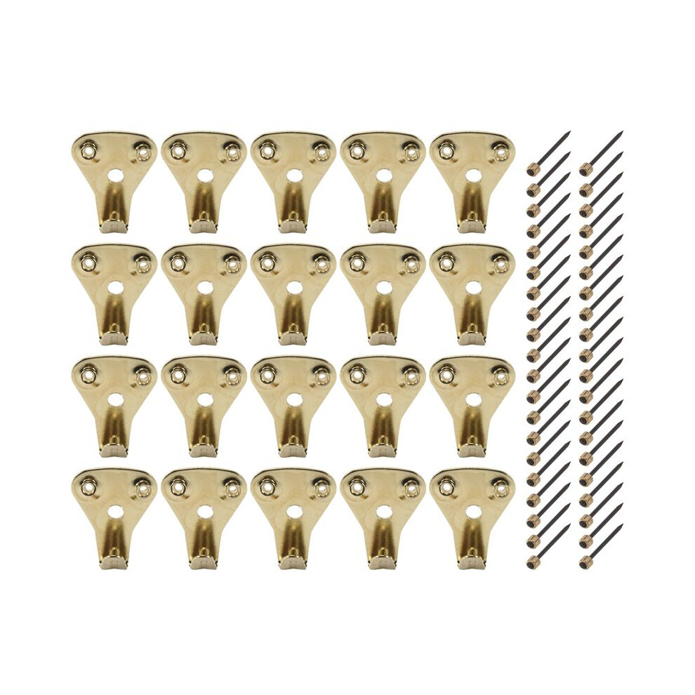 20 Pack 50 Lbs Picture Frame Hangers Hooks With Nails, Heavy Duty Plaster Wall Pro Photo/Heavy Mirror Hanging Kit 4712762720961