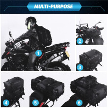 Rhinowalk Bolsa Alforja de la Bicicleta Impermeable Moto Bolsa MTB Carretera Bolsa de Asiento Trasero de Ciclismo Asiento Trasero Bolsa Mochila 10L