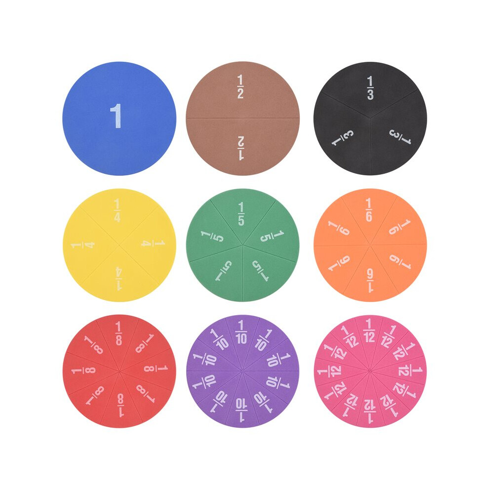 Circular Fractions Counting Kids Early Educational Math Toys Math Operation Learning Teaching Toys Torribaly