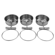 3-Teiliger Vogel Feeder Tasse Edelstahl Papageien Feeder Tasse Tier KäFig Wasser Futter SchüSsel S.