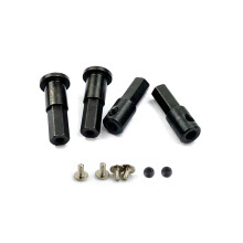 dla WPL D12 1/10 RC CzęśCi do Modernizacji Samochodów Metalowy 5Mm Adapter SześCiokąTny Piasty Przedniego KołA i Adapter WałU Tylnej Osi, A