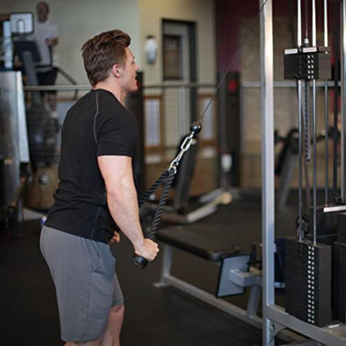 Corda de TríCeps para ServiçO Pesado 36 Polegadas com MosquetãO, MáQuina de Cabo de FixaçãO de Fitness Corda Pulldown para Academia em Casa 1
