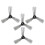 Para Nazgul Cine 2525 2,5 Polegadas Tri-Blade/3 Blade Prop HéLice CW CCW para FPV ProTek25 Drone Parte-Cinza 1