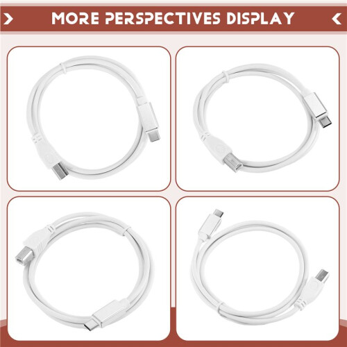 USB Type B Midi Cable To Type C Connector, Adapter Cable, Piano Audio Cable 2