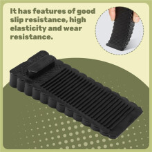 6 Pack Rubber Wedge - Sturdy and Stackable Door Stoppers - Slip-Resistant Rubber Door Stop Works All