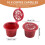 10 Pcs Reusable Refillable Coffee Capsule Filters for  with Spoon Brush Kitchen Accessories Coffee Filter Red 7