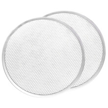 Pizza Screen, Pizza Pan,Pizza Pan for Oven, Pizza Tray, 12 Inch Seamless-Rim Aluminum Non Stick Pizza Screen (2PCS)