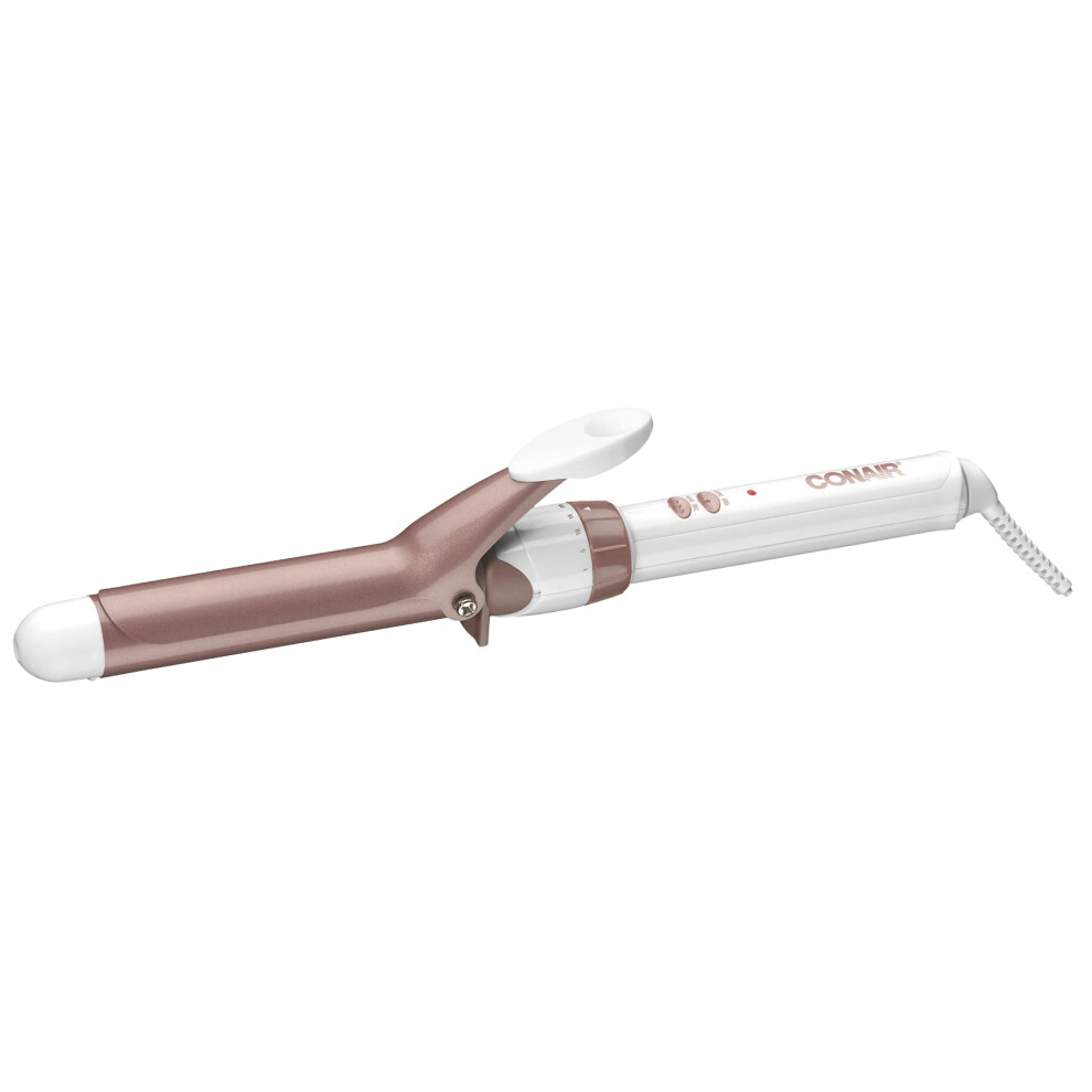 Conair Gold Double Ceramic 1-Inch Curling Iron, 1-Inch Barrel Produces Classic Curls - For Use On Short, Medium, And Long Hair