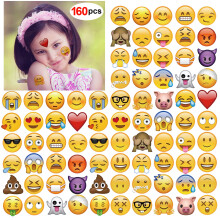 Emoticon Tijdelijke Tattoo (160pcs 5cm), Konsait Grappige Emoticon Tattoos voor Kinderen