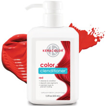 Keracolor Clenditioner Röd Hårfärg - Semi Permanent Färgande Balsam, Djurtillgänglig, 355 ml