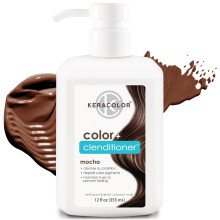 Keracolor Clenditioner MOCHA - Coloración Semipermanente, Acondicionador Depositor, 12 fl oz