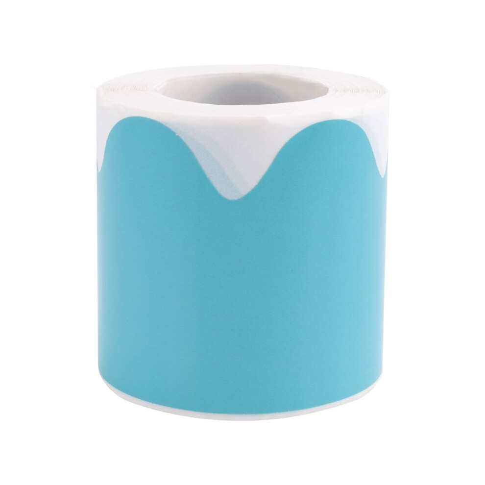 Scalloped Rolled Border Sticker Trim - 50Ft - Decorate Bulletin Boards, Walls, Desks, Windows, Doors, Schools,Offices 4713755124896