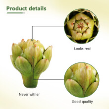 3Pcs Green Artificial Artichoke Plastic Fake Flower Fake Artichoke for Home Wedding Party Table Decoration