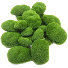 25 Stuks 2 Maten Kunstmatige Mosrotsen Decoratieve, Groene Mosballen voor Bloemstukken, Sprookjestuinen en Knutselen