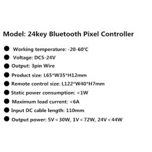 Controlador WS2812B para Tira de Luz LED Direccionable 5050 Cinta LED RGB 24 Teclas Controlador Inteligente de MúSica Remota