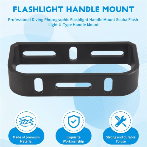 Professional Diving Photographic Flashlight Handle Mount Scuba Flash Light U-Type Handle Mount 1