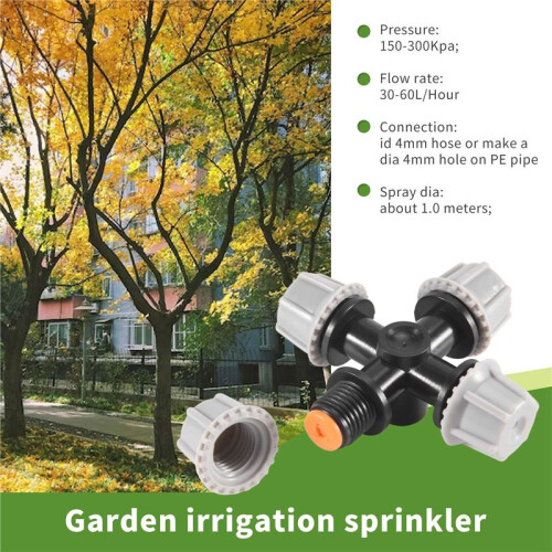 Greenhouse Humidifier Plant Misting  Atomizing Nozzle Sprinkler Tee (10Pcs) 1