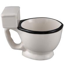 Caneca de Cerâmica de Toalete Novidade com AlçA 300 Ml Café Chá Leite Copo de Sorvete EngraçAdo para Presentes