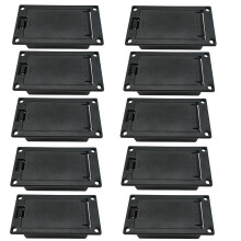 10 PeçAs 9V Caixa/Suporte/Tampa do Compartimento da Caixa com Clipe de Bateria de 9 Volts para AcessóRio de SubstituiçãO de Captador de Baixo de