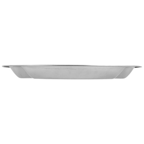 Stainless Steel 3 Sections Round Divided Dish Snack Dinner Plate Diameter 24Cm 1