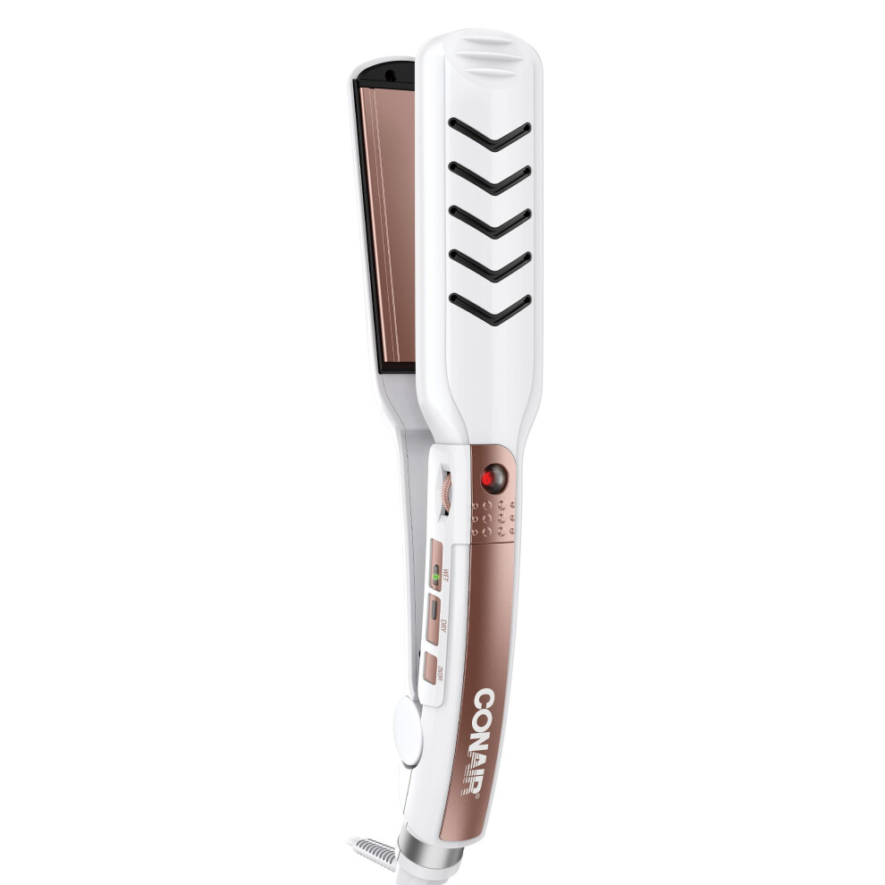 Conair Double Ceramic Flat Iron, 1 1/2-Inch Wet-To-Dry Hair Straightener
