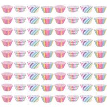 Cupcake Baking Paper Cups Muffin Cupcake Liners Colorful Rainbow Combo Disposable Baking Cups Set Standard Size,Pack of 400