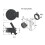 4Pcs/Set Round Pull  Lock Slam  Hardware for RV Yacht Boat Deck Hatch 2