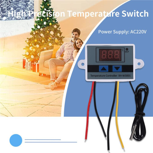 4Pcs 220V Ac Digital Led Temperature Controller Xh-W3001 for Incubator Cooling Heating  Thermostat Ntc Sensor 2