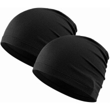 2Pcs Cooling Skull Cap for Men & Women - Breathable Summer Beanie for Running, Cycling, Motorcycle