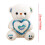 White Plush Bear for Valentine's Day 23cm Heart-Hugging 6