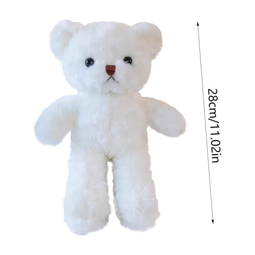 White Christmas Plush Bear Teddy Doll 11 inch 2