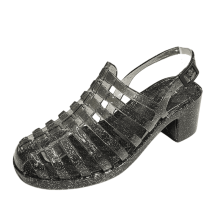 Sandali da donna in gelatina 2025, scarpe romane in plastica trasparente traspirante, scarpe da acqua antiscivolo per donna, comodi sandali da