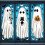 Halloween vindue klamrer sig spøgelse flagermus sort kat græskar 1