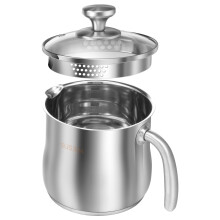 Stainless Steel Saucepan with Glass Lid 2000 mL