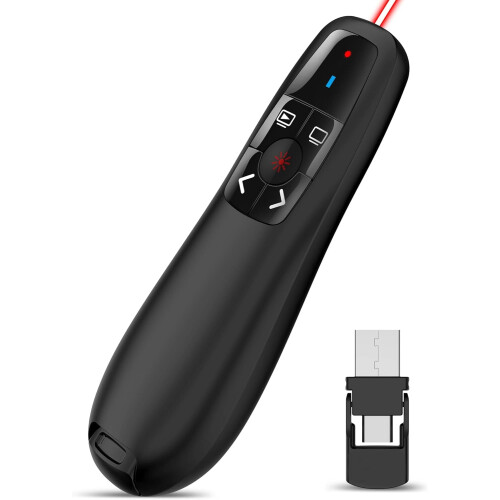 Draadloze presentatorklikker met USB-C-ontvanger