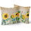 Capas de Almofada com Estampa de Girassol em Algodão e Linho 45x45cm (Pacote com 2) 1