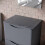 NES Home Merton 600mm Grey Round Corner MDF Bathroom Worktop For Vanity Cabinet 1