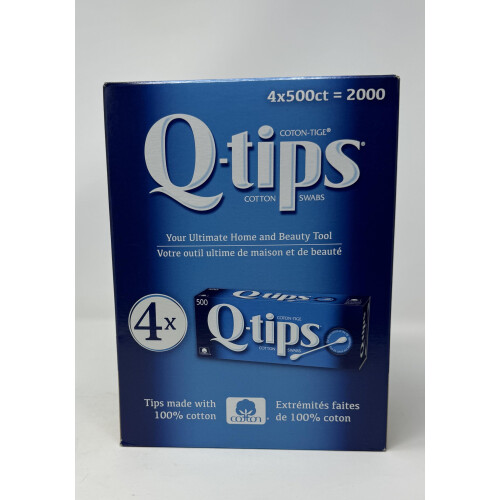 Q-tips Cotton Swabs, confezione da 4 da 500