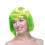 Περούκες Neon Green με επίπεδες αφέλειες και περούκα * 12 ιντσών από συνθετική ίνα 1