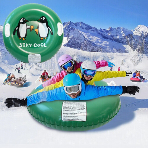 Inflatable Ski Ring Outdoor Snow Tube with Handle 1