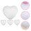 WEUVEB Heart Decor for Wall Foam Hearts DIY Modeling Kits White 4Pcs 8