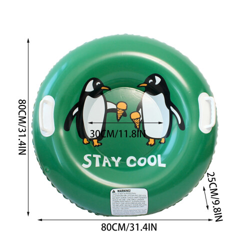 Inflatable Ski Ring Outdoor Snow Tube with Handle 2