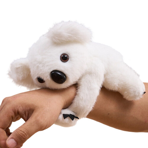 Brățară cu pluș Koala, albă, 14 cm 1
