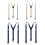 Men's Heavy Duty Adjustable Elastic Suspenders 4Pcs 1