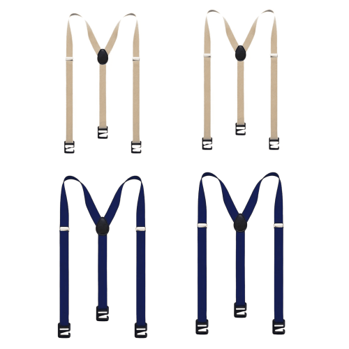 Men's Heavy Duty Adjustable Elastic Suspenders 4Pcs